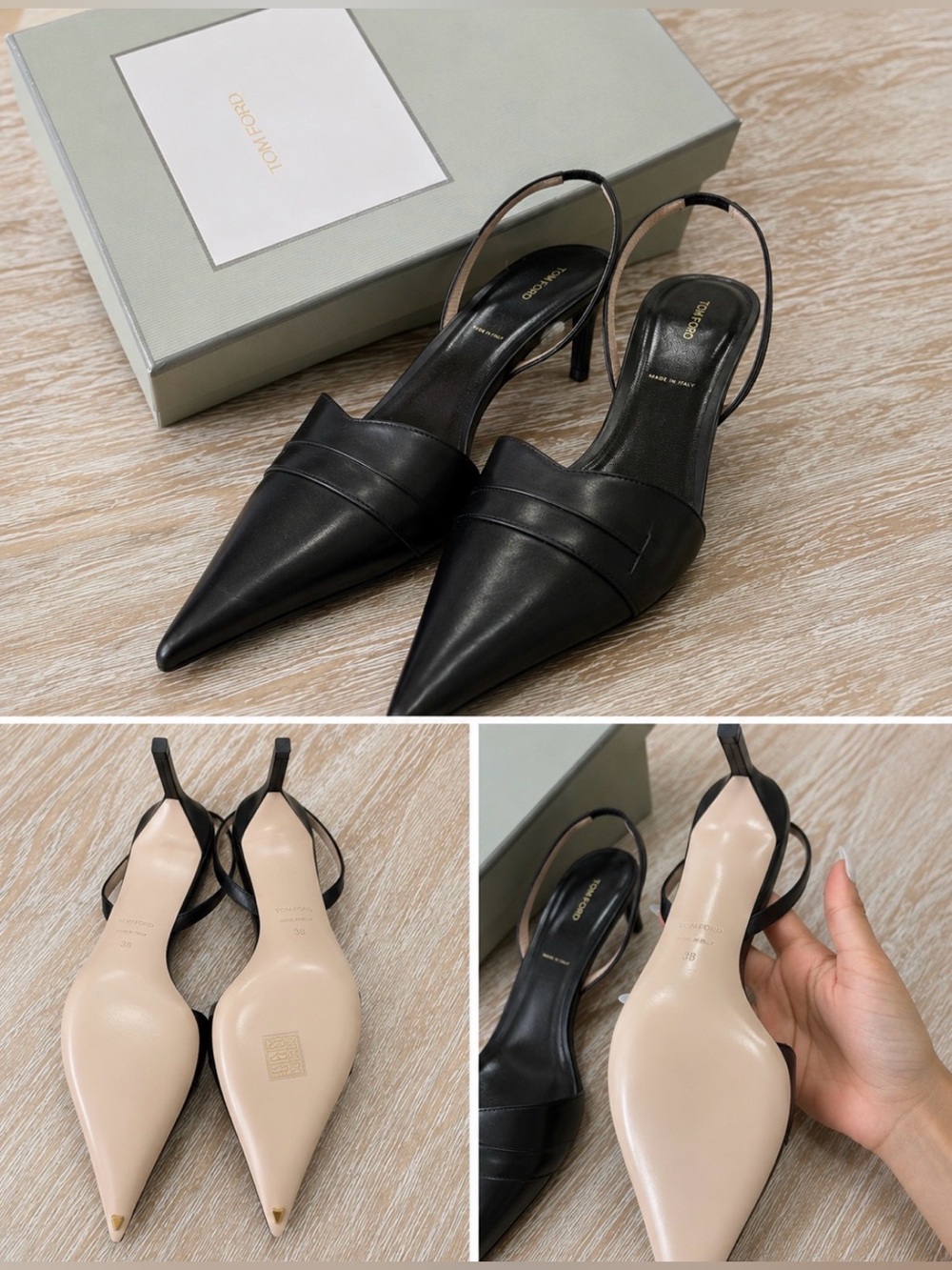 Tom Ford Eva Slingback in Soft Calf  55
Size: 38 (8)